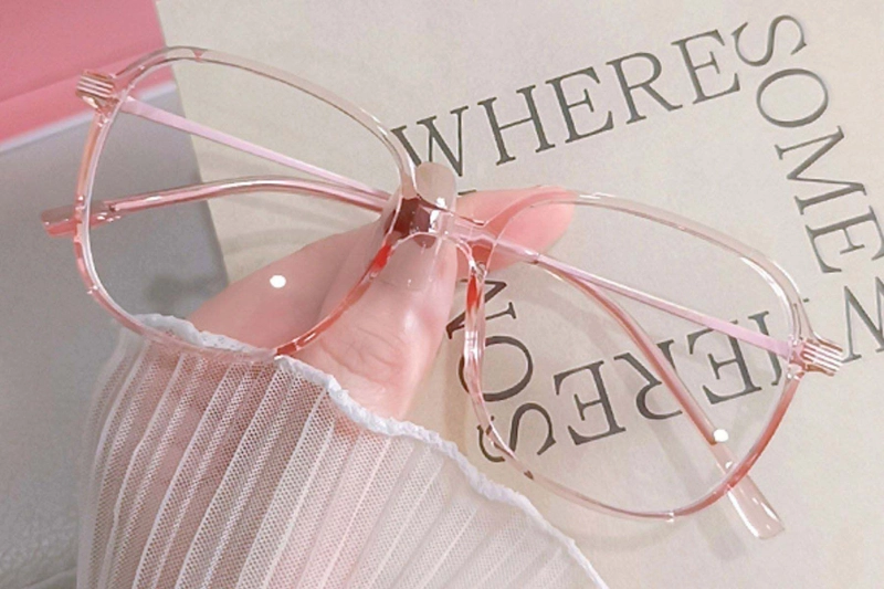 Rectangular Pink TR90 Kids Glasses #BS0406-0232