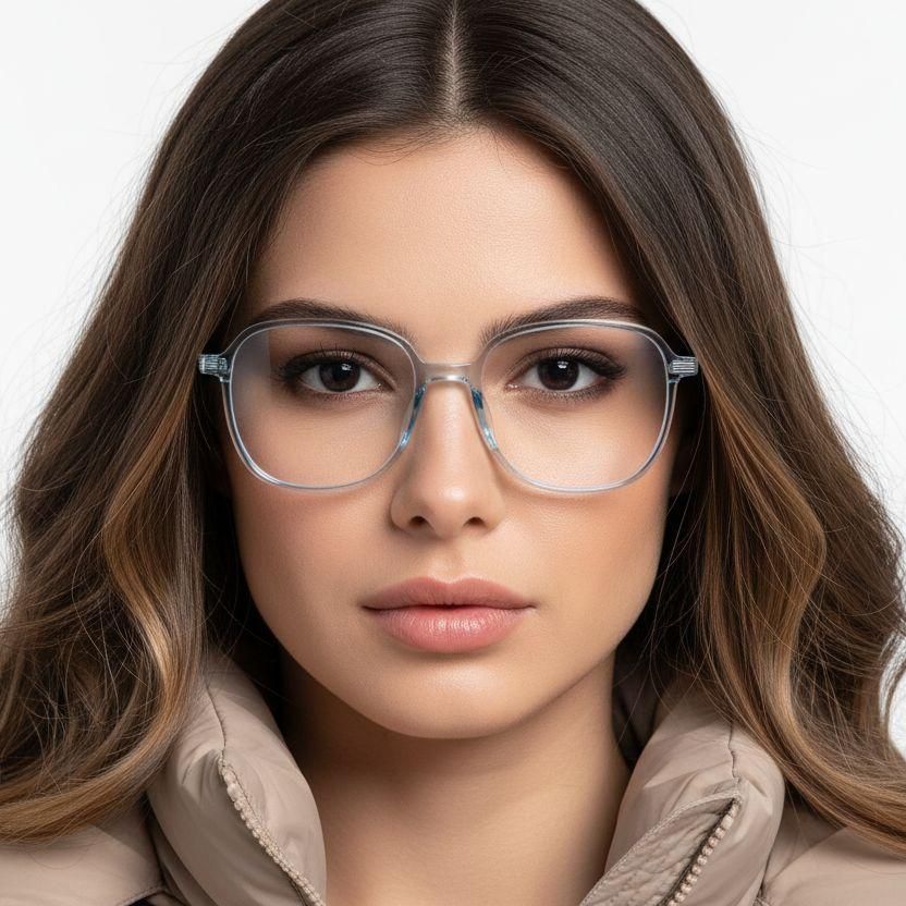 Rectangular Blue TR90 Kids Glasses #BS0406-0234