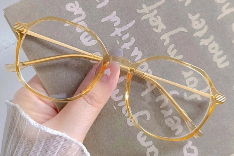 Geometric Yellow TR90 Kids Glasses #BS0406-0239