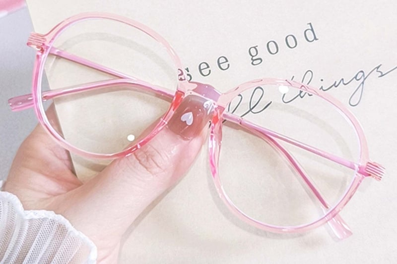 Oval Pink TR90 Kids Glasses #BS0406-0242