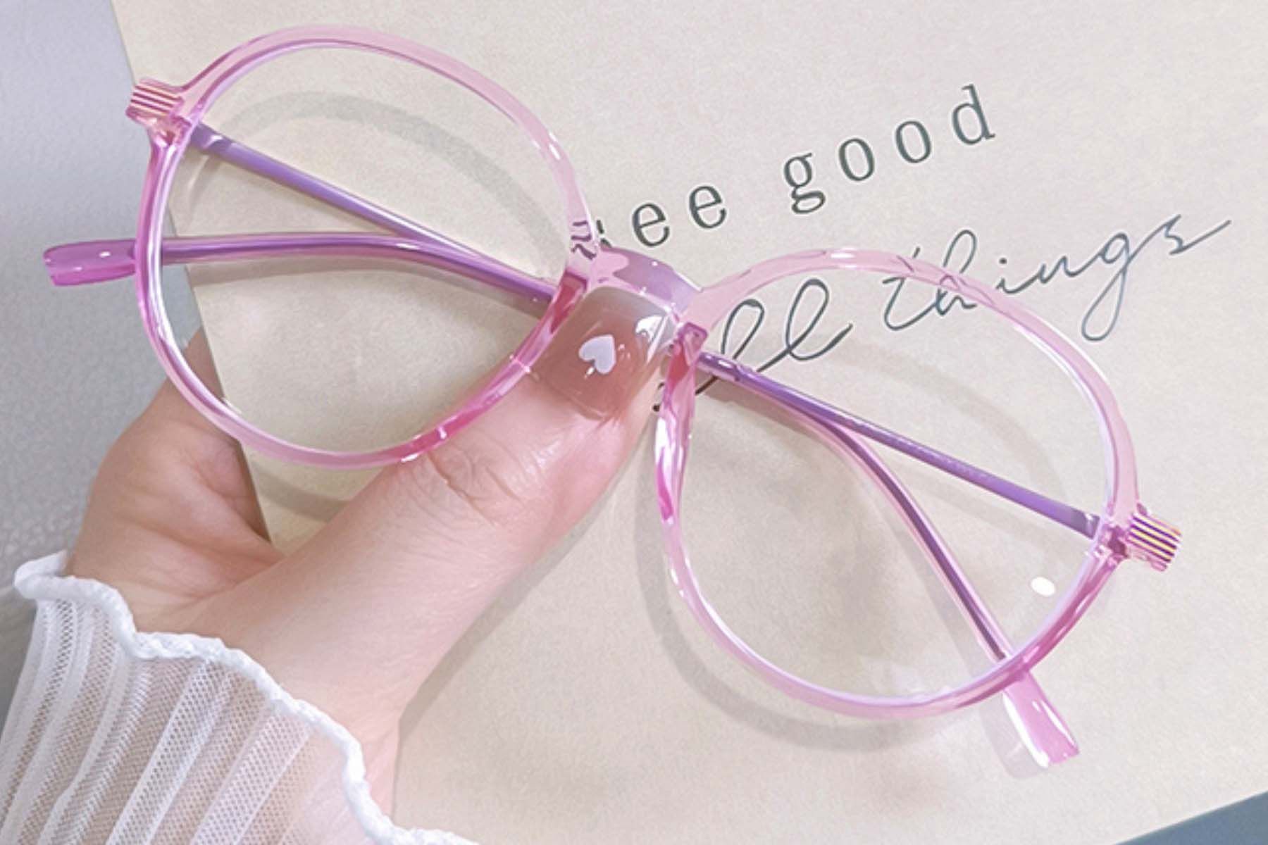 Oval Purple TR90 Kids Glasses #BS0406-0243