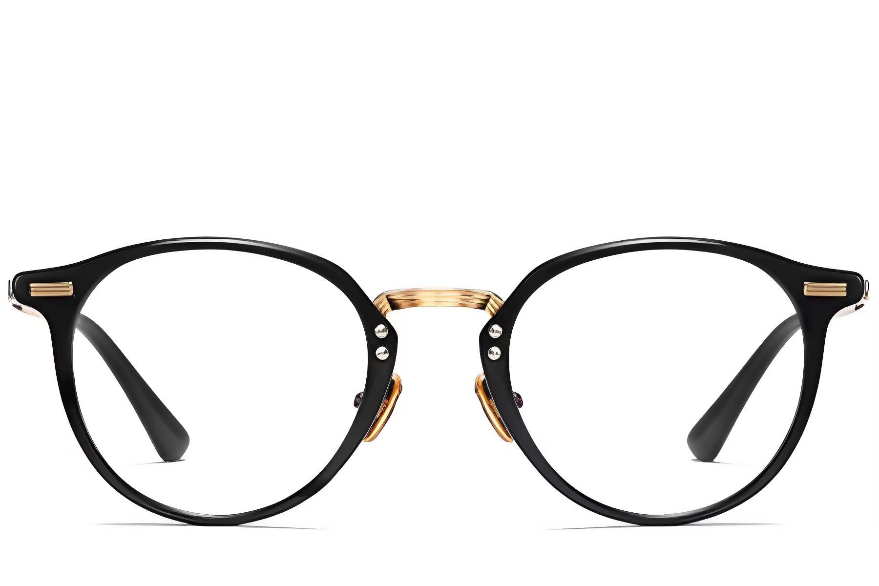 Gafas ovaladas de metal dorado #BS0406-0245