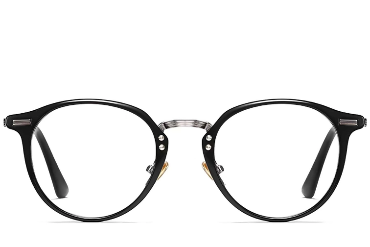 Oval Silver Metal Glasses #BS0406-0246