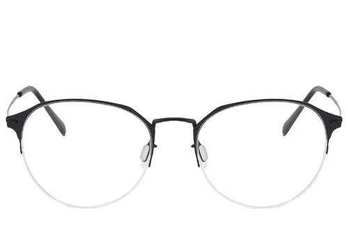 Gafas de metal negro semi al aire #BS0406-0249