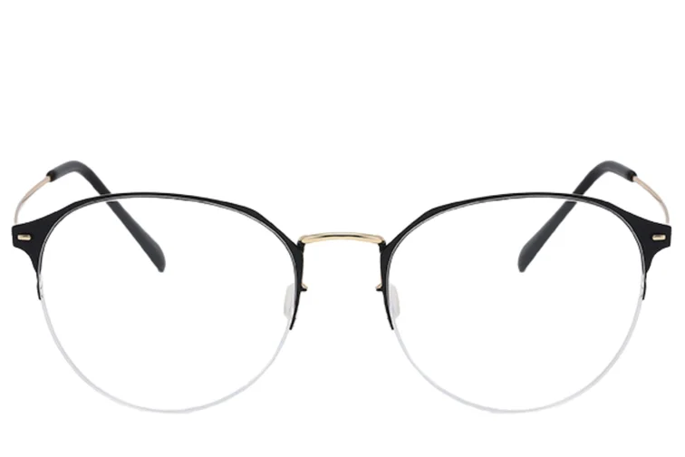 Semi-rimless Golden Metal Glasses #BS0406-0250