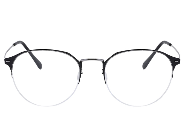 Semi-rimless Silver Metal Glasses #BS0406-0251
