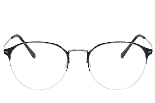 Lunettes demi-cerclées en métal argenté #BS0406-0251