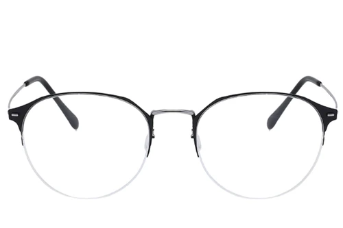Semi-rimless Silver Metal Glasses #BS0406-0251