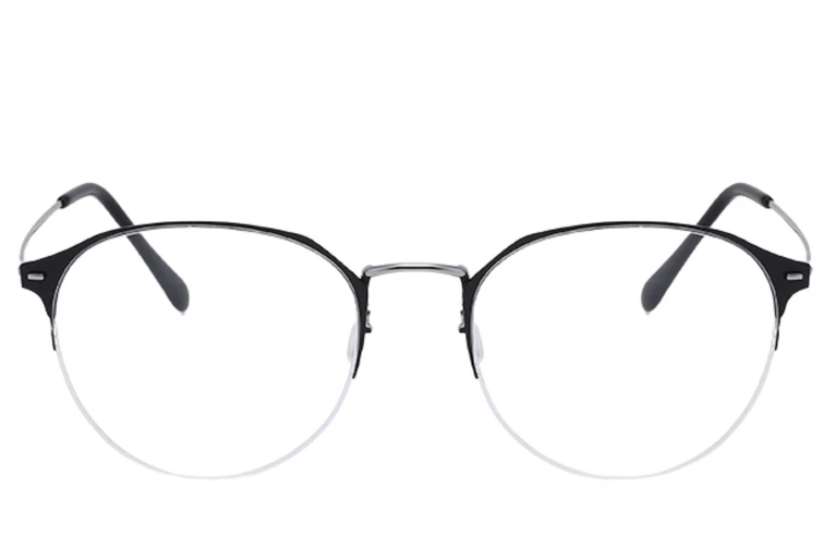 Gafas de metal plateado semi al aire #BS0406-0251