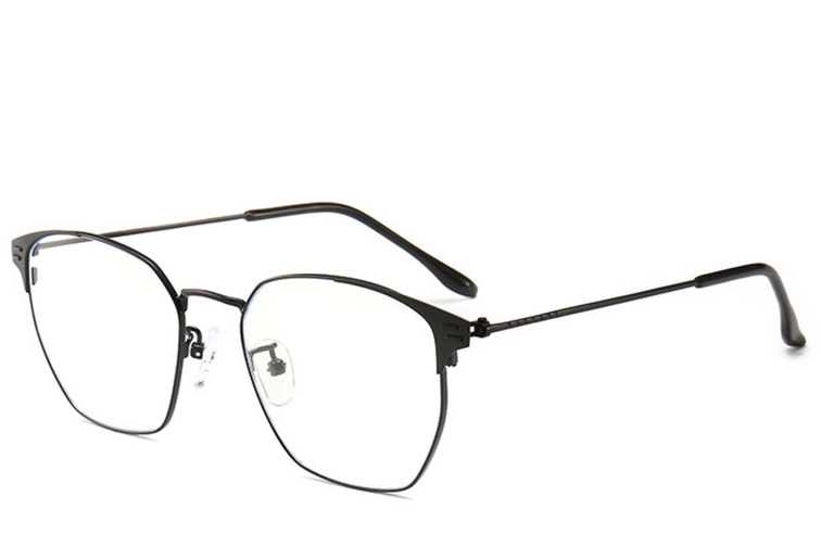 Gafas de metal negro semi al aire #BS0406-0252