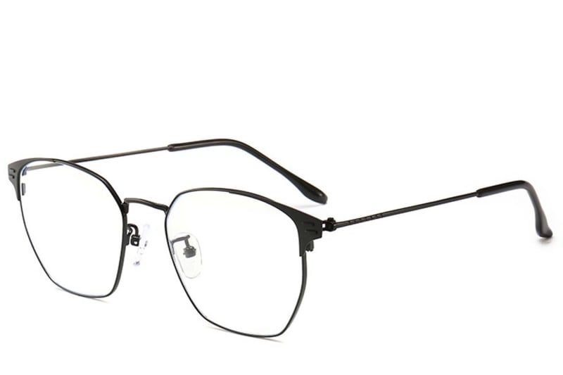 Gafas de metal negro semi al aire #BS0406-0252