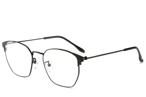 Semi-rimless Black Metal Glasses #BS0406-0252