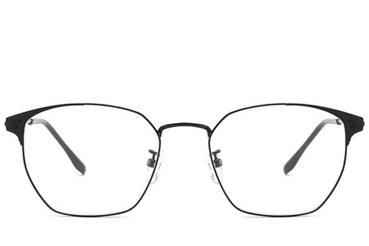 Gafas de metal negro semi al aire #BS0406-0252