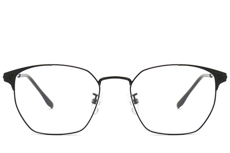 Gafas de metal negro semi al aire #BS0406-0252