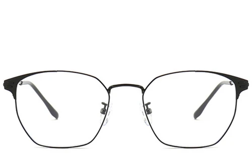Semi-rimless Black Metal Glasses #BS0406-0252