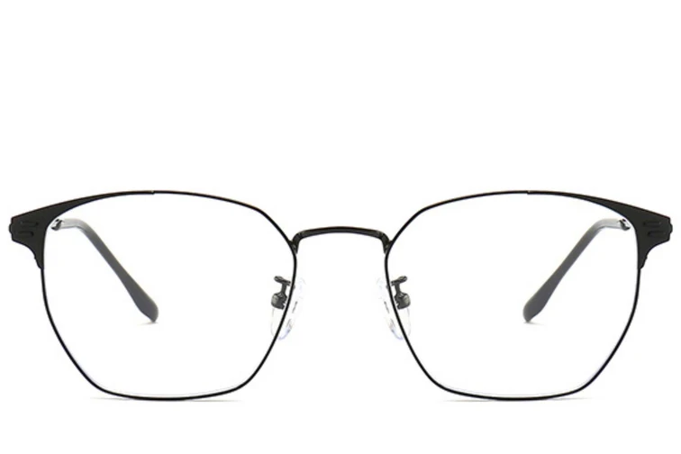 Semi-rimless Black Metal Glasses #BS0406-0252