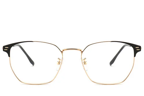 Lunettes demi-cerclées en métal doré #BS0406-0253