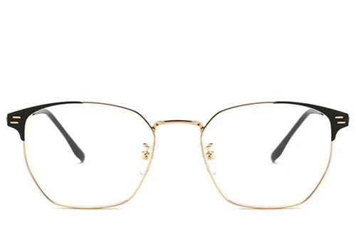 Semi-rimless Golden Metal Glasses #BS0406-0253