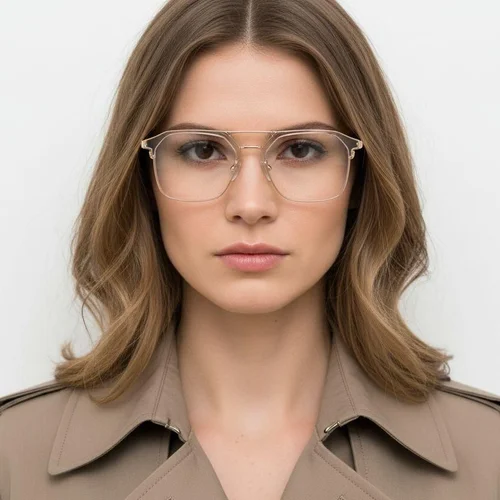 Lunettes TR90 roses semi-cerclées #BS0406-0256