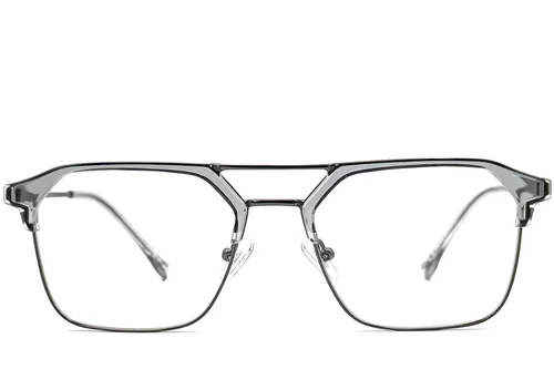 Lunettes TR90 grises semi-cerclées #BS0406-0257