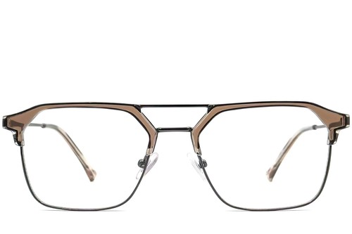 Semi-rimless Brown TR90 Glasses #BS0406-0258