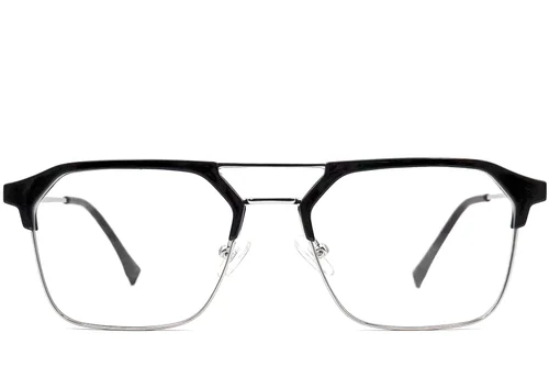 Lunettes TR90 argentées semi-cerclées #BS0406-0259