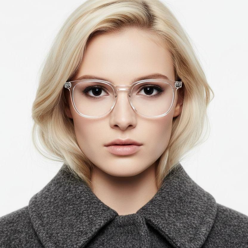 Gafas ovaladas blancas TR90 #BS0406-0265