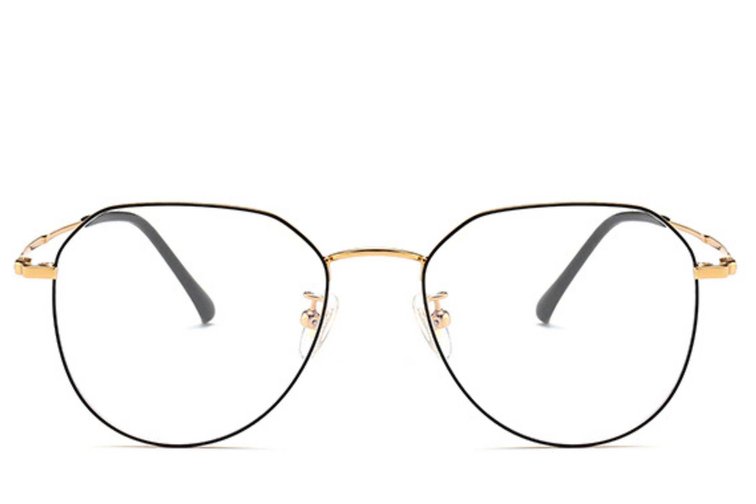 Gafas ovaladas de titanio negro #BS0406-0271