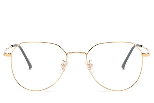 Lunettes ovales en titane doré #BS0406-0272