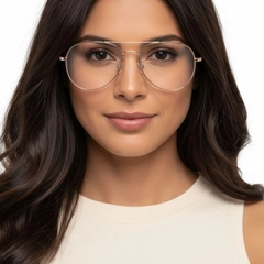 Lunettes aviateur en titane rose #BS0406-0275