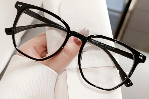 Lunettes rectangulaires noires TR90 #BS0406-0276