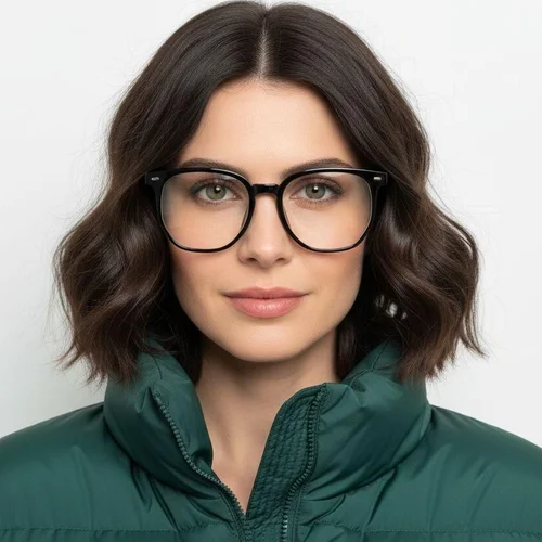 Lunettes rectangulaires noires TR90 #BS0406-0276