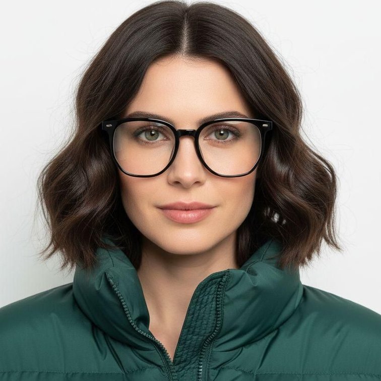 Rectangular Black TR90 Glasses #BS0406-0276