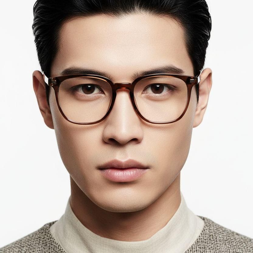 Gafas rectangulares TR90 marrones #BS0406-0277