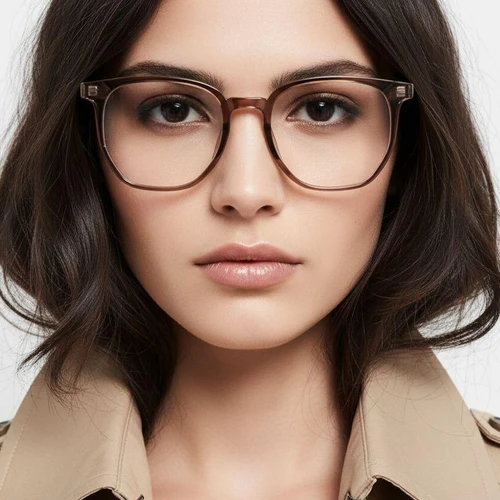 Rectangular Brown TR90 Glasses #BS0406-0277