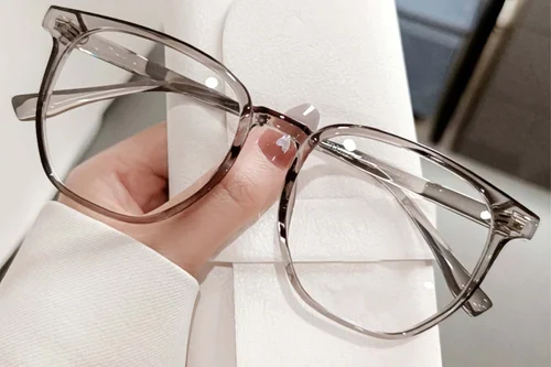 Lunettes rectangulaires grises TR90 #BS0406-0279
