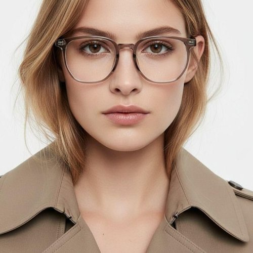 Lunettes rectangulaires grises TR90 #BS0406-0279