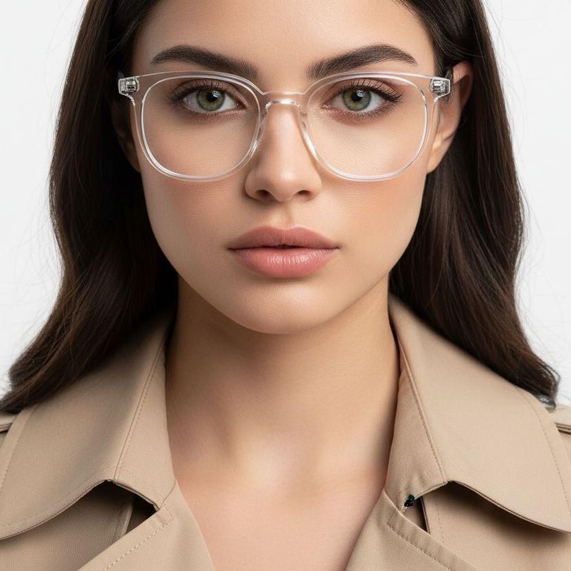 Rectangular Transparent TR90 Glasses #BS0406-0280