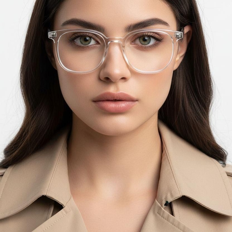 Gafas rectangulares transparentes TR90 #BS0406-0280