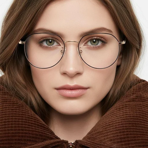 Lunettes géométriques en métal noir #BS0406-0285