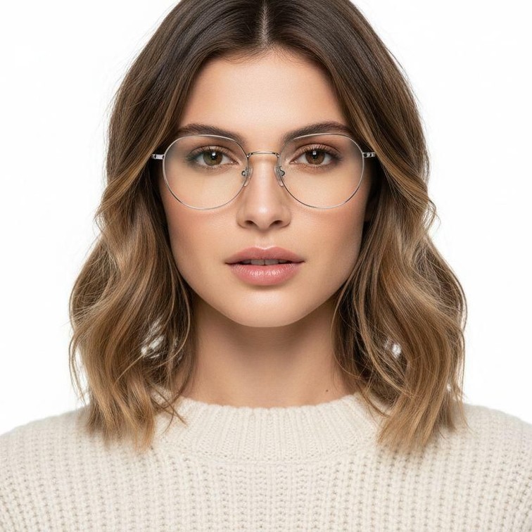 Geometric Silver Metal Glasses #BS0406-0286