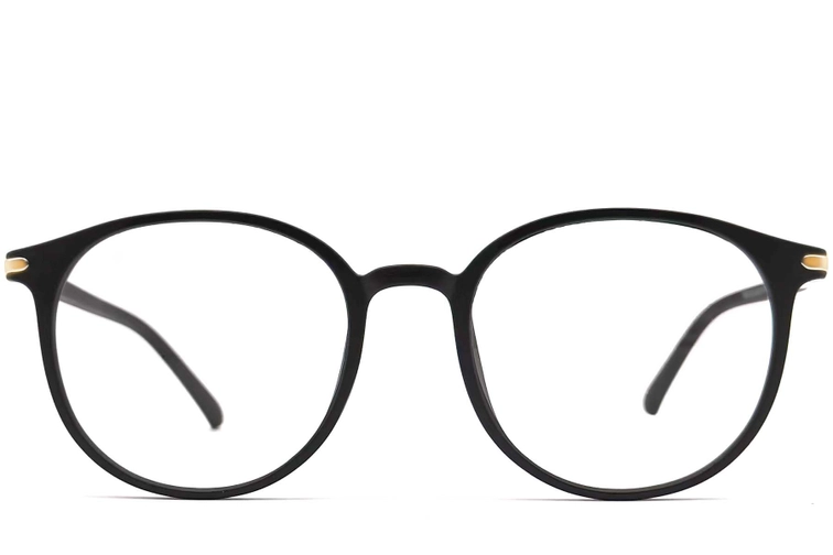 Ovale zwarte TR90 bril #BS0406-0301