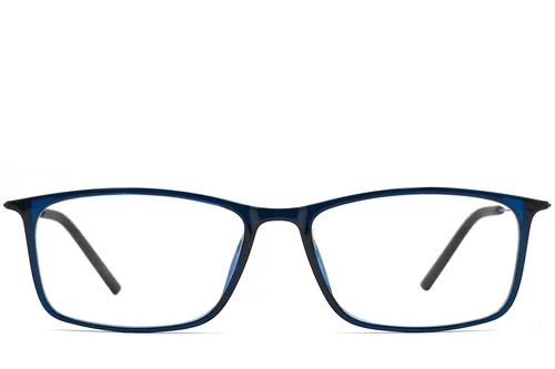 Lunettes rectangulaires bleues Ultem #BS0406-0306