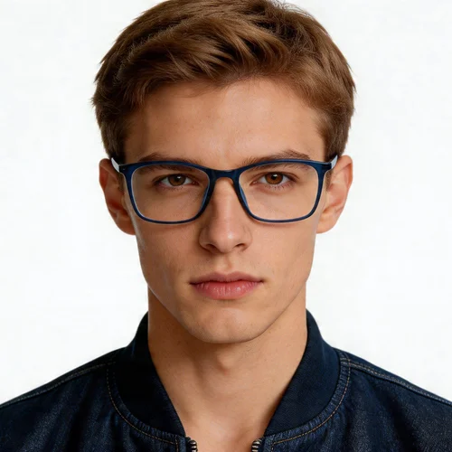 Lunettes rectangulaires bleues Ultem #BS0406-0306