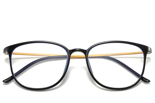 Lunettes ovales noires Ultem #BS0406-0309
