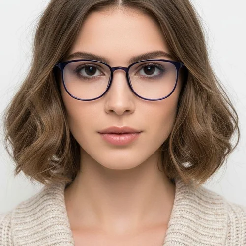 Lunettes ovales bleues Ultem #BS0406-0311