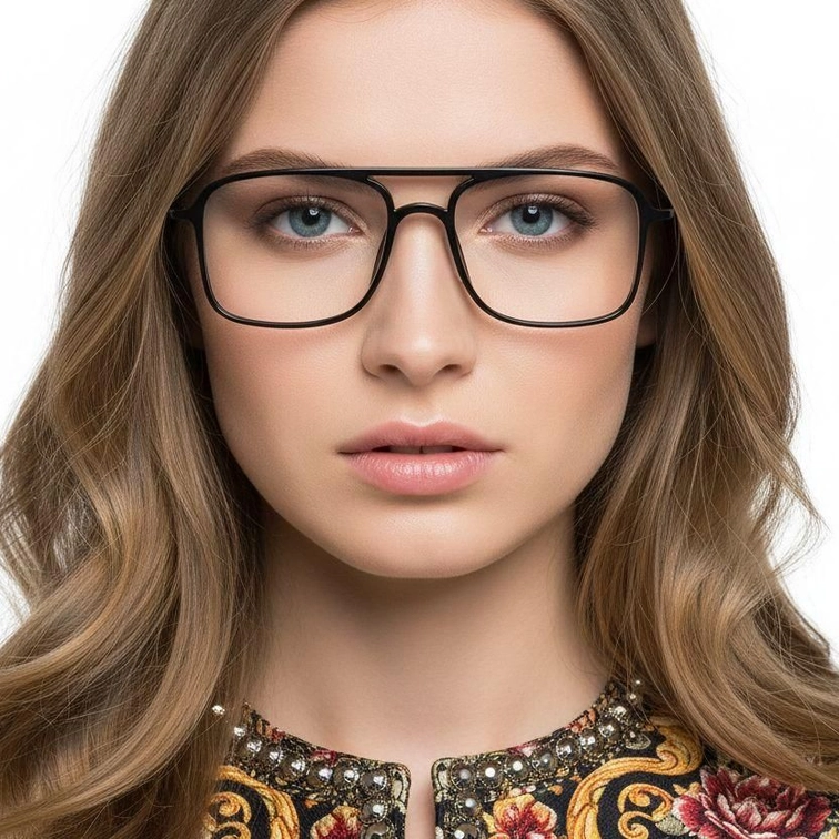 Aviator Black Ultem Glasses #BS0406-0314