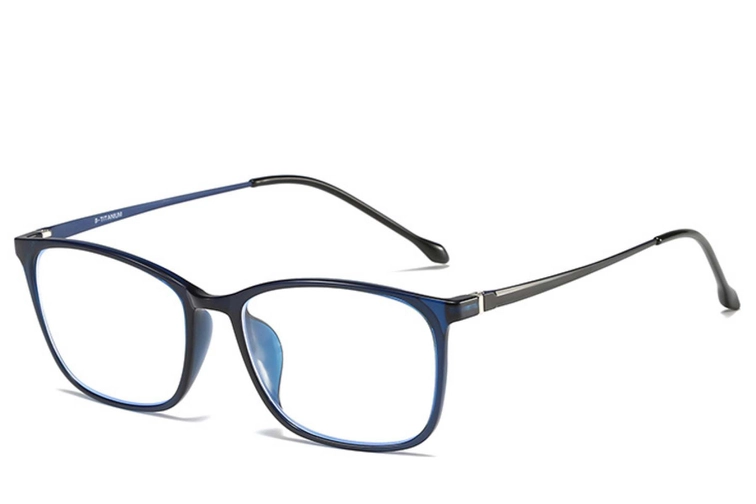 Rectangular Blue Ultem Glasses #BS0406-0315