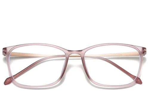 Lunettes rectangulaires roses Ultem #BS0406-0317