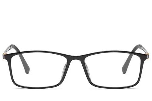 Lunettes rectangulaires noires Ultem #BS0406-0318